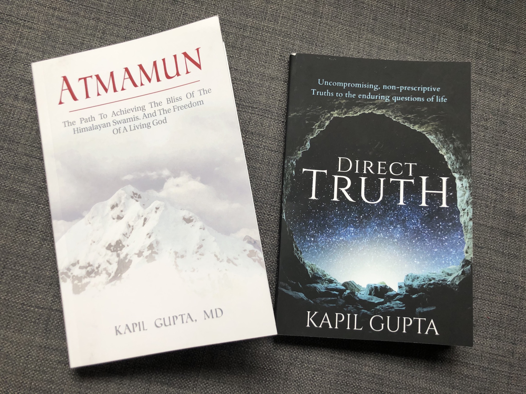 Two of Kapil Gupta's book: Atmamun and Direct Truth